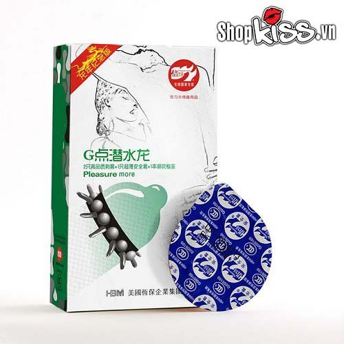 Thiết kế độc đáo của Bao cao su gai râu bi CD22A tập trung ma sát vào điểm G và thành âm đạo