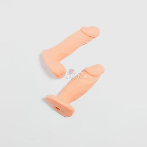 Dương vật dây đeo size nhỏ mềm mại combo 2 dương vật (DC65N) 25 Dương vật dây đeo size nhỏ DC65N bằng silicone mềm mại cho les có đai đeo