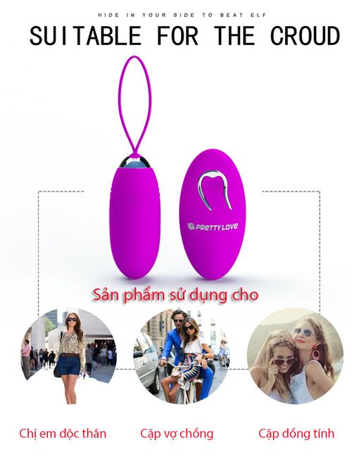 Các cặp đôi sử dụng trứng rung Prettylove Jenny EG30B để tăng hứng khởi màn dạo đầu