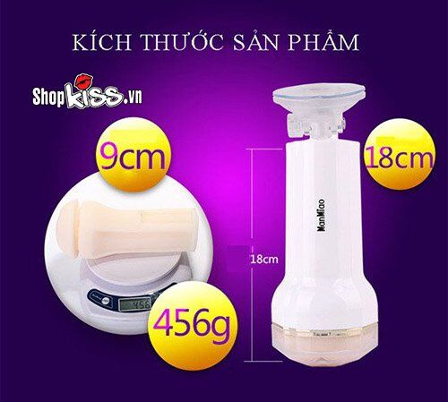 Ảnh chụp tổng thể âm đạo giả ManMiao X3 DC45N cho thấy hình dáng nhỏ gọn, dễ cầm nắm và cất giữ.