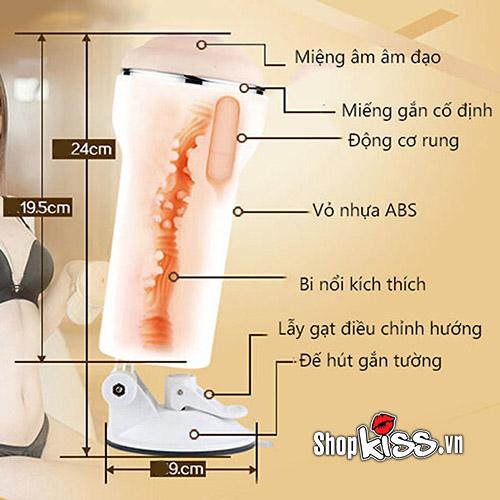 Kích thước và cấu tạo chi tiết bên trong của âm đạo giả AK Hot DC45K