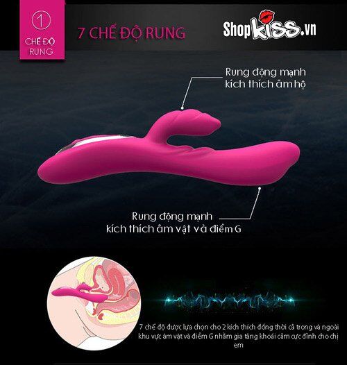 7 tần số rung mạnh mẽ của Nalone Touch 2 DC54X mang lại cảm giác cực phê
