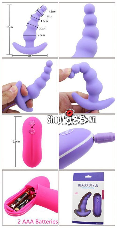 Kích thước chi tiết của dụng cụ kích thích hậu môn hình mỏ neo HM19