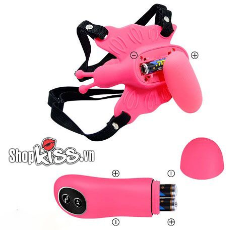 Hình ảnh dương vật giả Ultra Passionate DC38F và remote điều khiển, cả hai đều sử dụng pin AAA