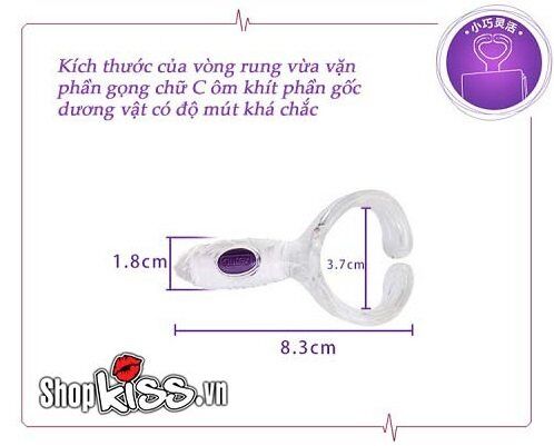 Thông số kích thước chi tiết của vòng rung Durex Connect DC59A