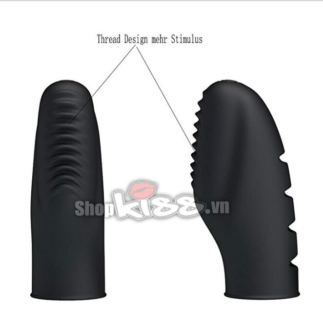 Chi tiết các đường vân và bề mặt silicon mềm mại của ngón tay rung PrettyLove NGON6