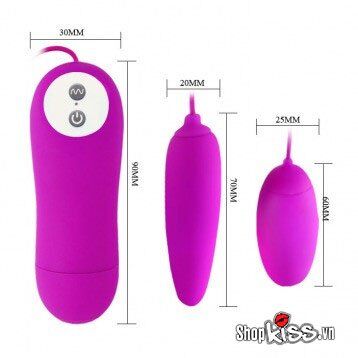 Trứng mát xa kích thích hai đầu Prettylove EG31A kích thước nhỏ gọn
