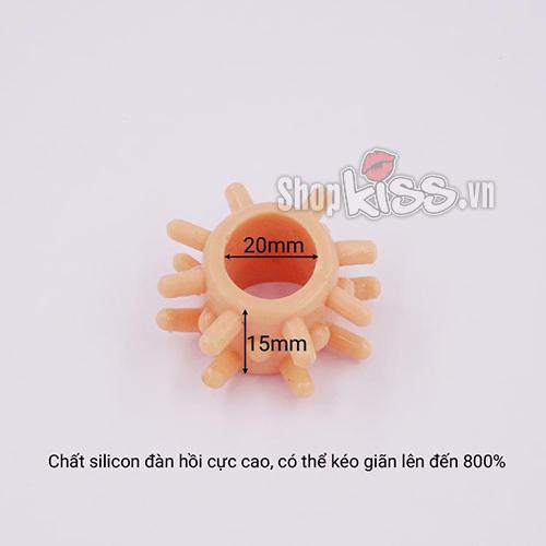Kích thước vòng gai silicone đi kèm bộ đôn Endurance Sets BD10E hỗ trợ kéo dài thời gian quan hệ