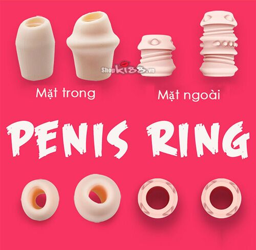 Bộ đôi bao cao su đôn dên khúc giữa BD10F bằng silicone gân gai cao cấp