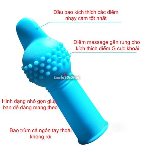  hình ảnh bao đeo ngón tay gai DC10M chất liệu silicone cao cấp an toàn cho vùng nhạy cảm 