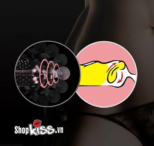 Viên bi lớn ở đầu bao cao su CD01 chạm sâu kích thích điểm G mãnh liệt