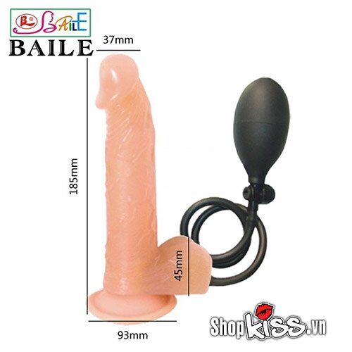 Dương vật bơm hơi gắn tường Baile DV03A kích thước sản phẩm