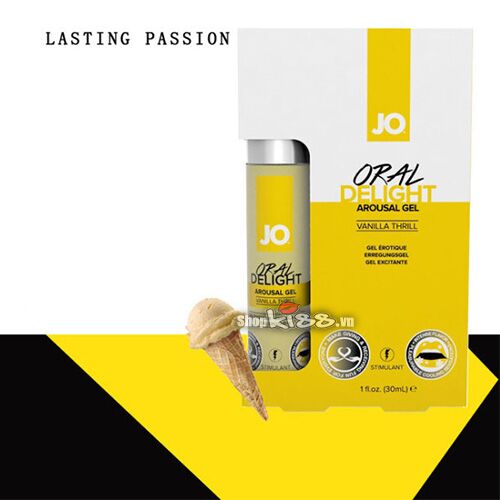 Khám phá vị vani ngọt lịm của gel Jo Oral Delight cho màn dạo đầu thêm lãng mạn.