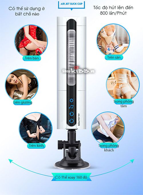 Máy bú cu tự động Air Jet AD40B tích hợp nhiều chức năng tuyệt vời, mô phỏng cảm giác như âm đạo phụ nữ.