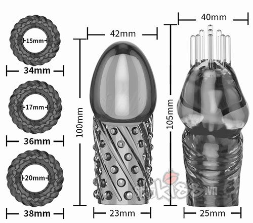 Chi tiết kích thước của bộ bao đôn bi râu và vòng gai BD88