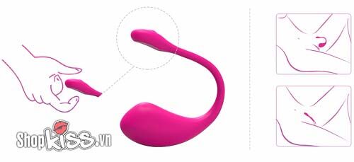 Thiết kế hình chữ C của trứng rung Lovense Lush 2 mô phỏng ngón tay kích thích điểm G