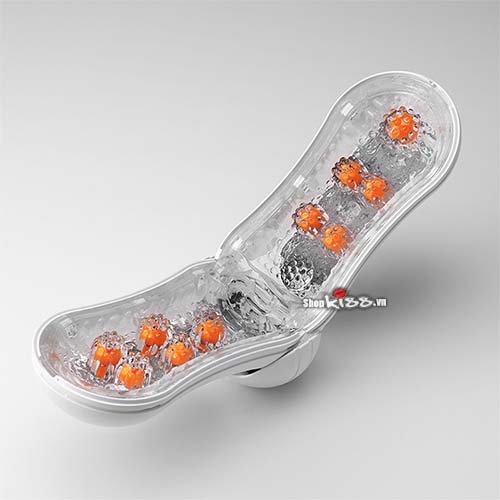 Cấu trúc gân gai silicone siêu mềm mịn bên trong cốc thủ dâm cao cấp Tenga Flip Orb DC74N