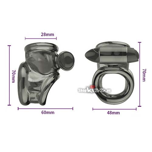 Vòng rung đeo dương vật chống xuất tinh sớm BD10K có kích thước phụ hợp với cậu nhỏ bé