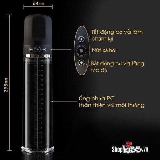 Hướng dẫn kích thước và cách sử dụng máy tập dương vật Louge G2 DC68C