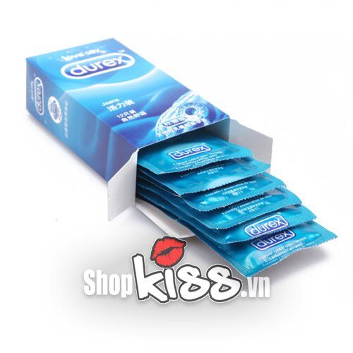 Hình ảnh mô tả sự trơn tru, thoải mái khi sử dụng bao cao su Durex nhiều chất bôi trơn, đặc biệt hữu ích cho phụ nữ bị khô hạn
