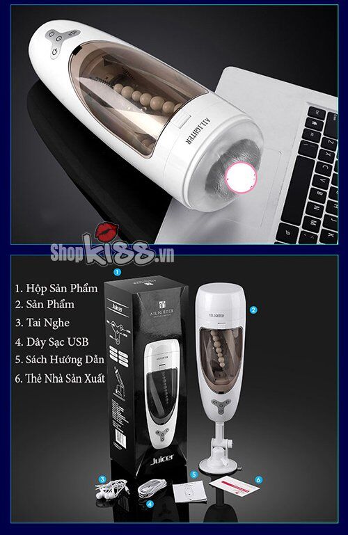 Trọn bộ sản phẩm máy thủ dâm tự động Juicer gắn tường AD40C chính hãng khi mua tại Do18.net