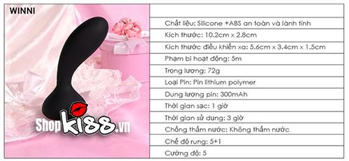 Thông số kỹ thuật và nút điều khiển của máy rung Svakom Julie DC89N