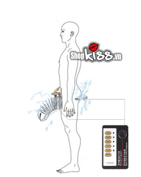 Convenient remote control for the BZ89 chastity cage and anal plug set