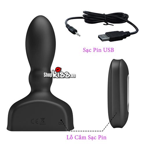 Máy mát xa hậu môn Prettylove Harriet HM02P chất liệu silicon cao cấp, sạc USB tiện lợi