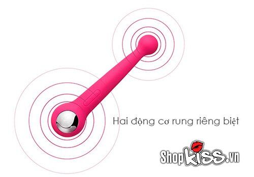 Minh họa hai đầu rung riêng biệt của Svakom Bonnie DC90B và động cơ bên trong