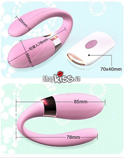 Trứng rung massage cao cấp điều khiển từ xa Dibe Alice (MS42) 20 Dụng cụ mát xa kích thích điểm G và hột le Dibe Alice MS42 kích thước