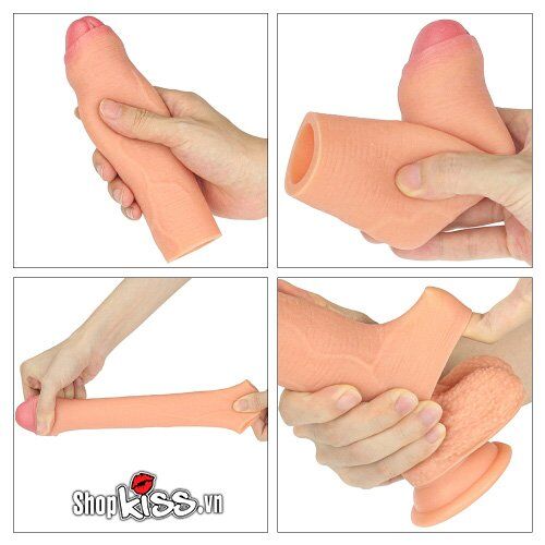 Chất liệu silicone cao cấp của bao đôn Lovetoy Nature Extender BD40A co giãn tốt