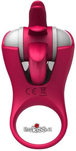 Cận cảnh đầu lưỡi liếm xoay của vòng rung LafyHo DC24N mang lại kích thích mãnh liệt