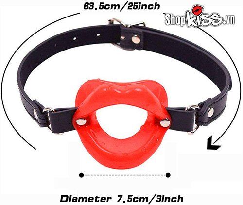 Dây đeo dài 63.5cm của khóa hàm hình môi BZ07B có thể điều chỉnh kích thước