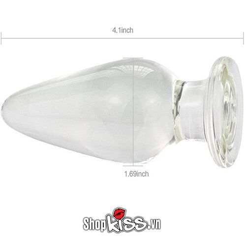 Kích thước chi tiết của phích cắm hậu môn thủy tinh HM78Z