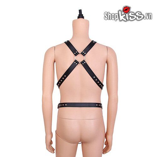 Người dùng nam giới mặc bộ đai thắt toàn thân BZ19 màu đen