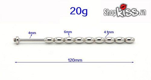 Thanh massage niệu đạo bằng inox không gỉ, thiết kế trơn nhẵn an toàn của combo DC95