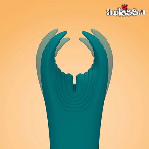 Cận cảnh máy rung massage dương vật Fun Manta DC91V màu xanh dương