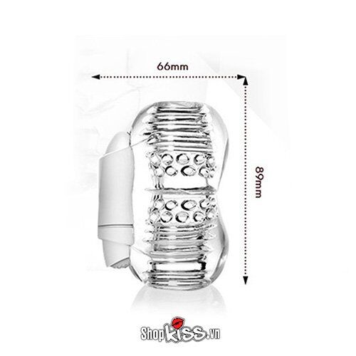 Sơ đồ kích thước chi tiết của âm đạo giả AD05V bằng silicone, hiển thị chiều dài 89mm và đường kính 66mm.