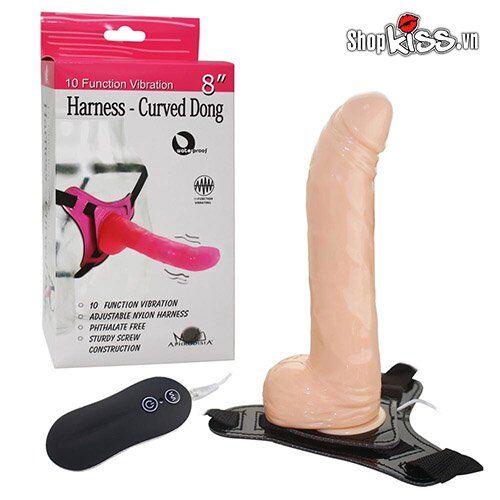 Dương vật dây đeo có rung Harness Curved Dong DC65C chính hãng, chất lượng tại Do18.net.