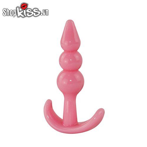 Cận cảnh chất liệu silicon y tế mềm mại của bộ ba phích cắm hậu môn HM96