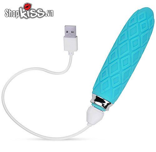 Cận cảnh thiết kế bề mặt kim cương và cổng sạc từ tính của trứng rung tình yêu Dorr Foxy Diamond MS40M