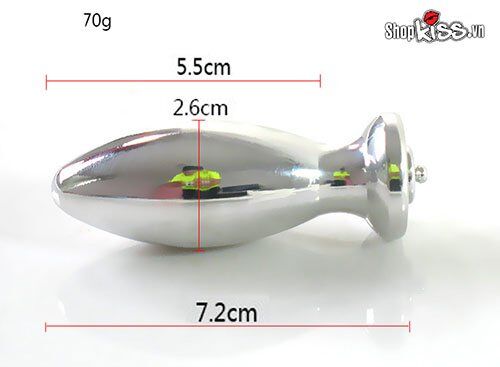 Kích thước chi tiết phích cắm hậu môn inox trong bộ HM31B