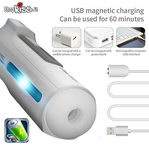 Công nghệ sạc từ tính tiện lợi của máy thủ dâm Leten A380 Pro thế hệ 3 AD33Q