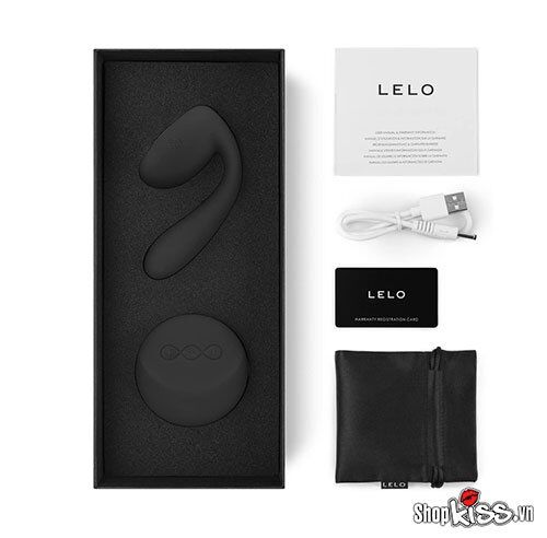 Trọn bộ sản phẩm máy massage điểm G LeLo IDA DC85F chính hãng có bán tại Do18.net, kèm phụ kiện.
