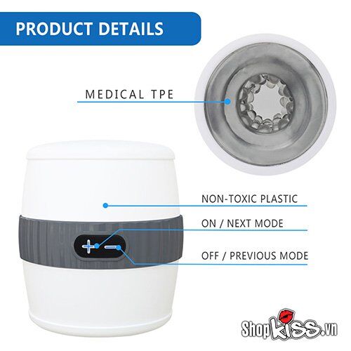 Hướng dẫn sử dụng các nút điều khiển chế độ rung trên thân Cốc thủ dâm Aishia Magic Cup AD79