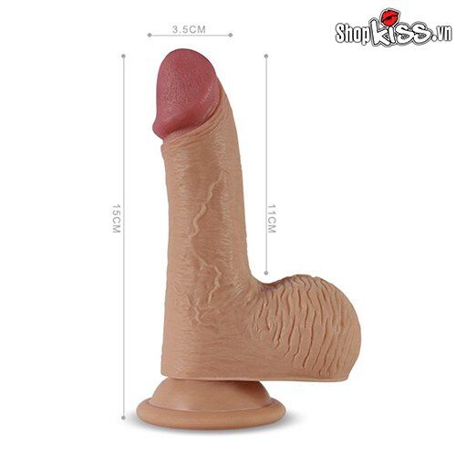Kích thước chi tiết dương vật giả Luca Lovetoy DV58N silicone mềm dẻo
