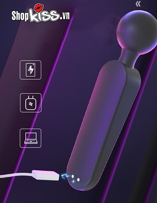Cáp sạc USB từ tính tiện lợi đi kèm với chày rung cao cấp Ares Smart Vibrator AV36.