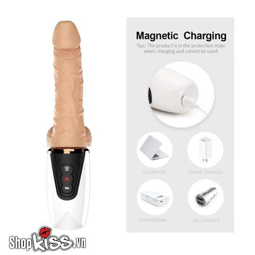 Cận cảnh cổng sạc pin từ tính USB của dương vật giả Betty DV44K