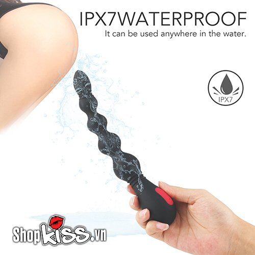 Thiết kế chống thấm nước chuẩn IPX7 của máy massage hậu môn S-Hande VINS HM66 cho phép vệ sinh dễ dàng và sử dụng an toàn trong môi trường ẩm ướt
