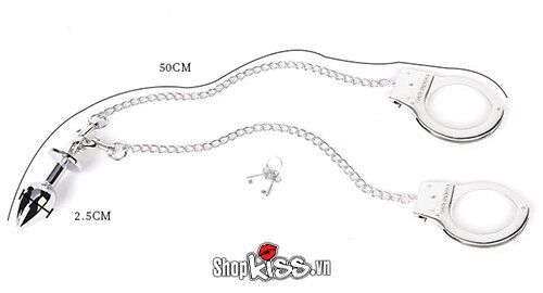 Bản vẽ kích thước chi tiết phích cắm hậu môn và còng tay BDSM BZ58